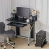 Computer Desk Office Table Workstation Wheels Sliding Keyboard Host Holder Shelf