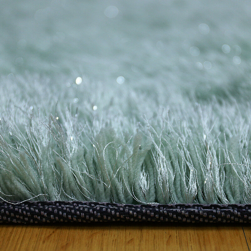 Extra Thick Long Pile Shaggy Floor Rug Soft Carpet Sparkle Shimmer/Cotton Fluffy