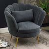 Velvet Oyster Scallop Shell Tub Chair Seat Armchair Wing Back Sofa Cafe Bedroom