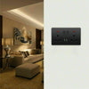 Double Wall Plug Socket 2 Gang 13A w/ 2 USB Charger Port Outlets Black Plate UK