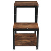Metal Bedside Table Cabinet Small Side End Table Nightstand Storage Organizer