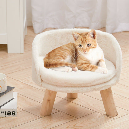 Elevated Dog Cats Couch Pet Sofa Bed Basket With Cushion Raised Mattress Padded