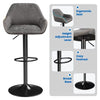 Bar Stools Set 2pcs Height Adjustable Swivel Bar Stools Bar Chair with Backrest