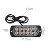 4x 12LED Amber Recovery Strobe Flashing Grille Light Car Beacon Lamp Waterproof