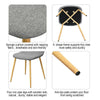 Set of 4 Dining Chairs Fabric Padded Seat Metal Legs Office Kitchen Lounge Chair