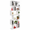 Wooden White S Shape Storage Display Unit Bookcase Bookshelf Room Divider Decor