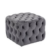 Luxury Velvet Tufted Button Chesterfield Foot Stool Rest Bedside Sofa Table Seat