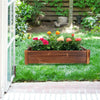 Garden Planter Raised Bed Durable Pine Wood Planter Box 65cm Indoor Outdoor Use