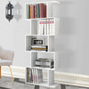 Wood Bookcase Bookshelf S Shape 5 Tier Shelves Free Standing Shelving Storage