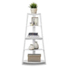 White 5 Tier Corner Bookshelf Display Shelving Storage Home Office Plant Stand