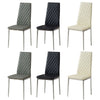 Modern Leather Kitchen Dining Chairs Padded Seat Home Office Furniture 2-6pcs