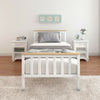 Wood 3FT Single Bed Frame Kid Adult Slatted Bedframe Bedroom Furniture White UK