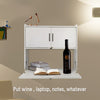 Wall Mounted Writing Table Foldable Computer Desk Floating Storage Workstation