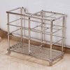 Stainless Steel Bathroom Toothbrush Holder Metal Toothpaste Stand Storage Rack