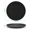 Black Round Non-Slip Tray 16" Serving Drinks Bar Pub Waiter Food Tray Cafe