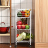 3 Tier Gap Kitchen Cart Slim Slide Out Storage Tower Rack 4 Wheels Roll