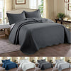 Luxury Quilted Bedspread Throw Set 3 PCs Sofa Bed Cover Single Double King Size