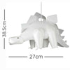 Children's Dinosaur 3D White Bedroom Nursery White Plastic Shade Stegosaurus
