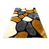 Modern Quality 3D Abstract Stepping Stones Pebble Tufted Pile Soft Thick Mat Rug