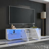 Modern TV Unit Cabinet Stand High Gloss Doors 160cm with LED Lights Drawers