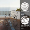 One Seater Garden Bench Vintage Swing Chair Rocking Metal Furniture Patio Seat