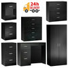 Black Chest of Drawers Bedside Table Cabinets 1 2 3 4 5 Drawer Bedroom Furniture