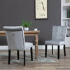 Velvet Dining Chairs Grey Knocker Back Chair Upholstered Office Chair Kitchen