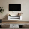 Small Floating TV Unit Stand Wall Mounted Cupboard Media Console Cabinet 100CM