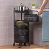 3-6 Tier Rotating Kitchen Trolley Storage Shelf Rack Fruit Vegetable Organizer