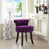 Crushed Velvet Upholstery Dressing Table Chair Vanity Stool Studded Piano Seat