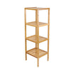 Bamboo Bathroom Shelf with 4 Tiers 110 x 36 x 33 cm Free-Standing Shelving Unit