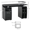 Computer Office Desk Table Workstation w/ Keyboard Tray, Drawer, Black