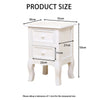 A Pair of Wooden Bedside Tables Night Stand Cabinet Storage With 2 Drawers UK