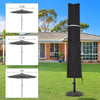 Mondeer 2.7M/3M Garden Parasol Tilt Sun Shade Umbrella 32 LED Light Hand Crank