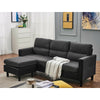3 Seater L-Shaped Universal Corner Sofa Lounger Couch Chaise Settee w Foostool