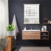 Bathroom Wall Cabinet Mirror Storage Cupboard Single Door Adjustable Shelf White