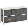 Fabric Cabinet Storage Unit Chest of Drawers Metal Frame Organiser Bedside Table