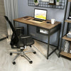 Computer Desk Writing Table Wooden Study Workstation w/ Storage Metal Legs Home