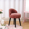 Velvet Upholstered Vanity Stool Dressing Table Makeup Chair Living Room Bedroom