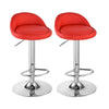 2x Bar Stools Gas Lift Swivel Stool Hub Club Cafe Breakfast Chairs PU Leather UK