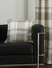 Balmoral Check Natural Eyelet Ring Top Curtains