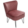Velvet Fabric Scallop Back Chair Lounge Occasional Accent Sofa Armchair 5 Styles
