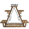 6 Tiered Stable Triangular Structure Wood Plant Stand Shelf Outdoor Corner Rack