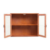 2-Door Wooden Storage Display Cabinet Box Desktop/Wall Hanging Organizer Case
