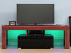 Modern 130cm High Gloss Door and Matt Body TV Unit Stand Cabinet W/ LED Lights