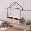 Retro Floating Shelves Metal Wood Wall Shelf Hanging Decor Storage Display Rack