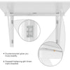 Folding Table Wall Mounted Desk Drop-Leaf Table Wooden White 80x60cm