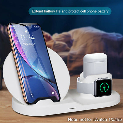 3 in 1 Wireless Charger Stand Charging Dock Stand for iPhone 11 XS XR 8 AirPod