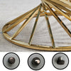 Round Glass Coffee Table Side Tables Gold Stainless Steel Legs Sofa Living Room