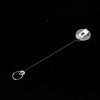 2X Recoil Extendable Metal Wire 65cm Key Chain Ring Clip Pull Keyring Retracting